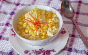 Resep “Sup Jagung Bola Ayam Wortel”